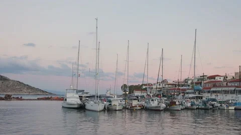 View of port Perdika Video stock 165175478