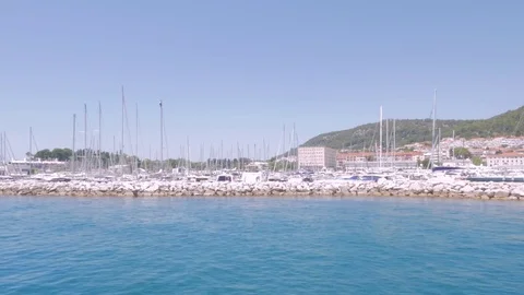 View of the port of Split from the Adriatic, Croatia 動画素材 83701406