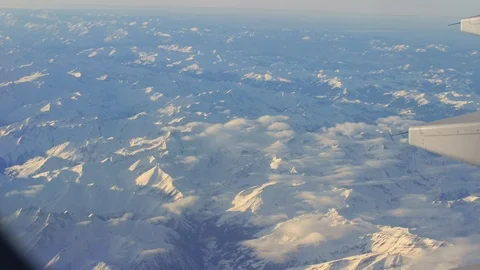 View from the porthole. Above the Clouds Stock Footage 124225063