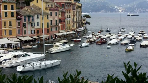 View of Portofino harbor Video stock 71818756