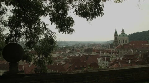 A View of Prague from Above Vídeos de archivo 42123744