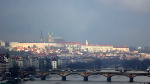 A view of the Prague Castle at Day Time Vídeos de archivo 136544356