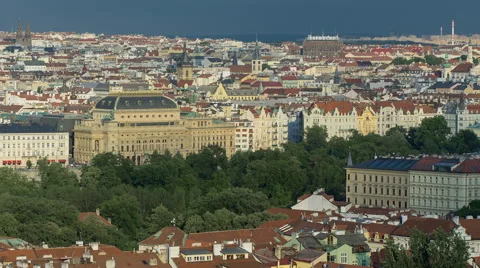 View of Prague city center Stock Footage 65797601