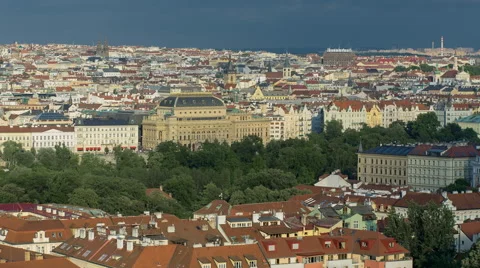 View of Prague city center Stock Footage 65797654