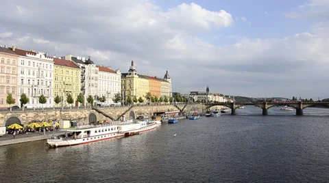 A view of prague 库存影片 32994716