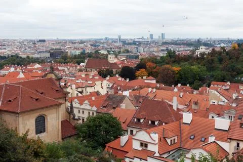 View of prague from the top Stock Photos