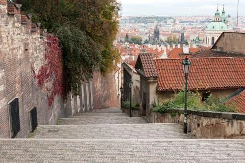 View of prague from the top Stock Photos