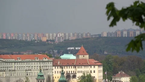 View of Prague. Zooming out Stock Footage 85528180