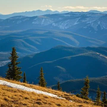 View from Prairie Mountain, Alberta Stock Photos