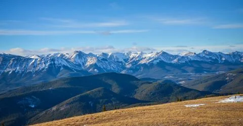 View from Prairie Mountain, Alberta Stock Photos