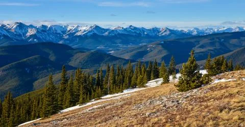 View from Prairie Mountain, Alberta Stock Photos