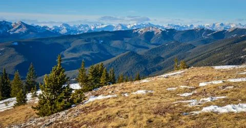 View from Prairie Mountain, Alberta Stock Photos