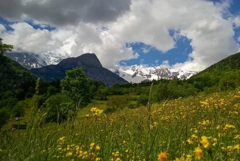 View of Pre Saint Didier Foto stock