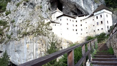 View of Predjama Castle Stock Footage 125895580
