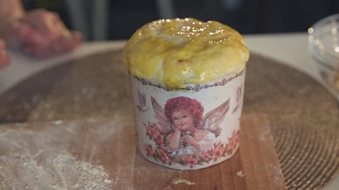 View of prepared Easter cake Stock-Footage 117938823