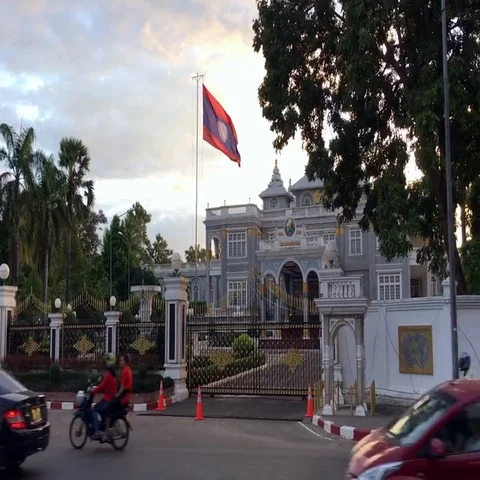 View of presidents palace Stock Footage