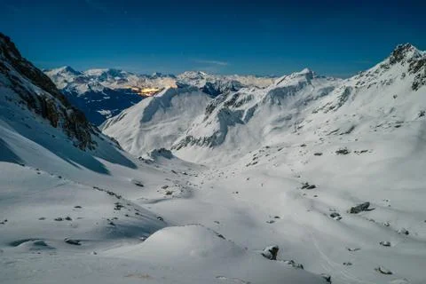 View from Presset refuge Stock-Fotos