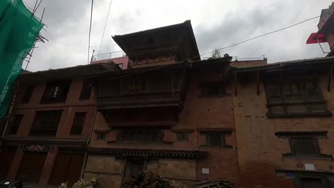 View of the priest's house next to the Salima temple Stock Footage 210968766