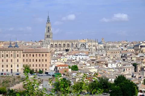 View of  the Primatial Cathedral of Saint Mary of Toledo, Toledo, Spain. Foto stock