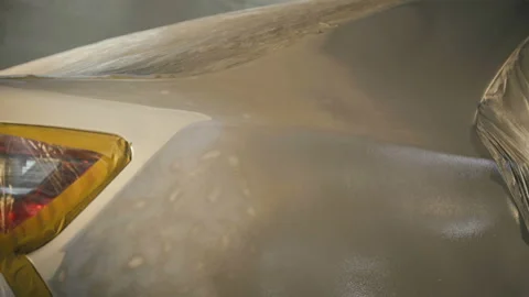 View of primered car surface 4K Stock Footage 86870354