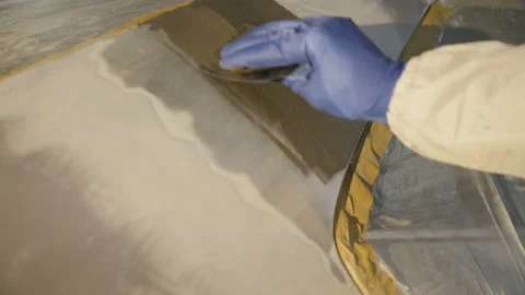 View of priming dent on the car surface 4K Vidéo 86829718