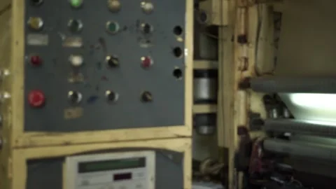 View of a printing machine in a factory Stock Footage 259270385