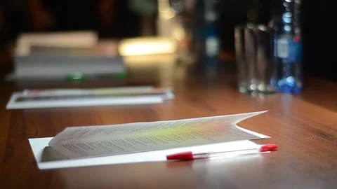 View of printing products, booklets, notebooks Stock-Footage 129710973