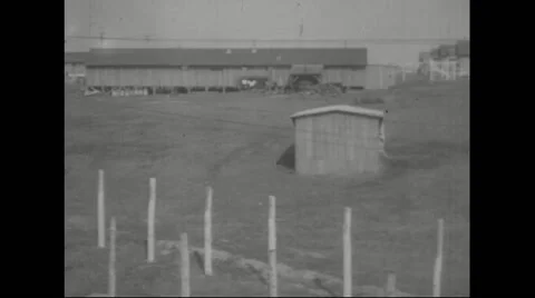 View of prison camp Stock Footage 43317924