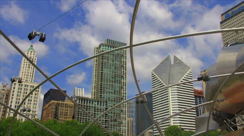 View from Pritzker pavilion 스톡 동영상 25039705