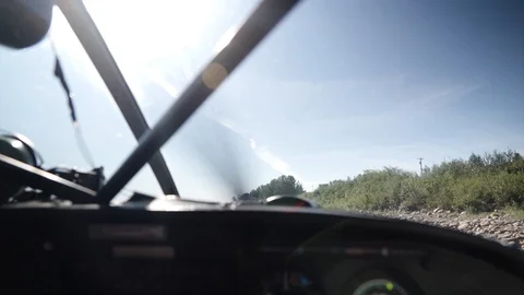 View of propeller on a seaplane Stock-Footage 92367907
