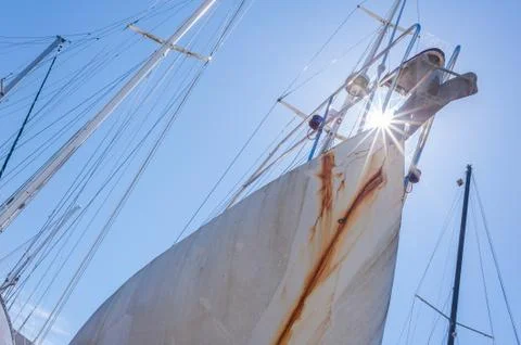 View of prow from below Stock-Fotos