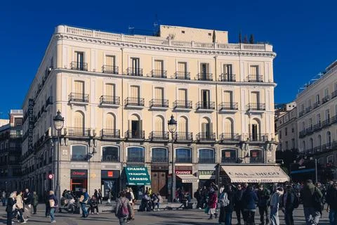 View of Puerta del Sol square Foto stock