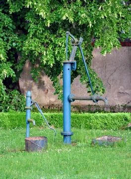 View to pump the water in the park Stock Photos