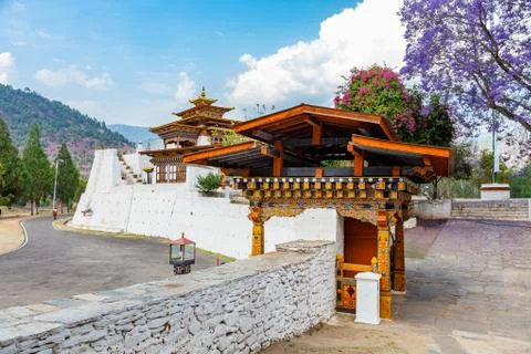 View of Punakha Monastery Foto stock