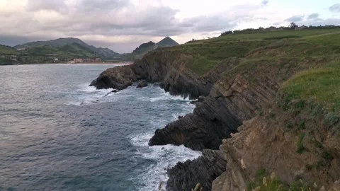 View of Punta Lucero from the cliffs Stock Footage 132263394