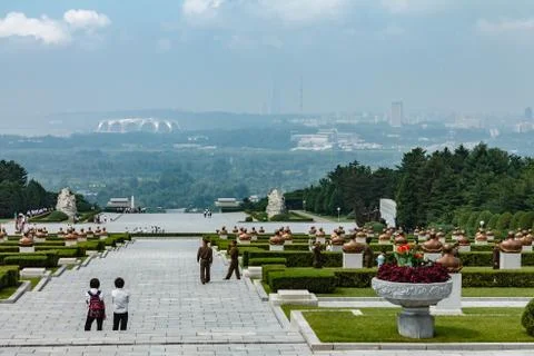 View of Pyongyang City Stock Photos