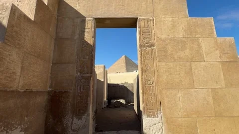 View of the Pyramid of Cheops Stock Footage 300134261