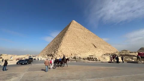 View of the Pyramid of Cheops Stock Footage 300134307