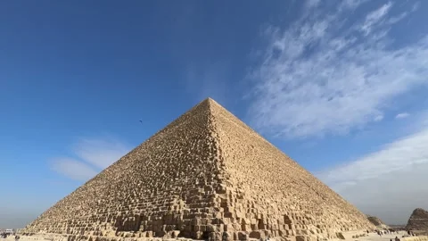 View of the Pyramid of Cheops Stock Footage 300134308