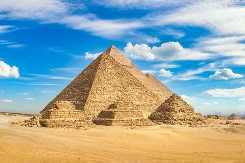 View of pyramids Stock Photos