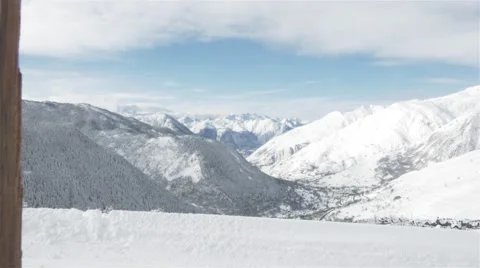 View of the Pyrenees from Baqueira Beret ski resort Video stock 46862904