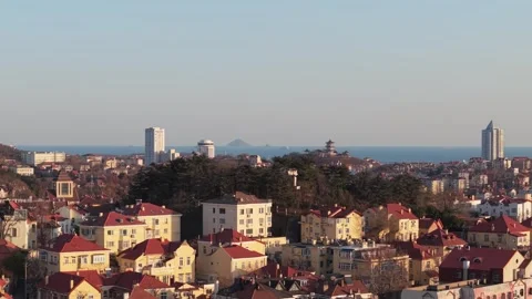 View of Qingdao old town Video stock 323113952