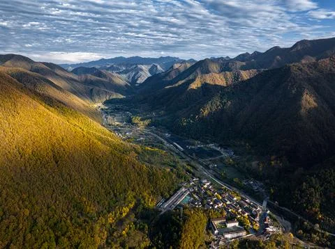 View from the qinling mountain Stock Photos