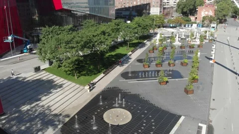 View of the  Quartier des spectacles Stock Footage 143200245