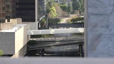 View Of Quiet Brigdes Downtown Los Angeles Stock-Footage 314225190