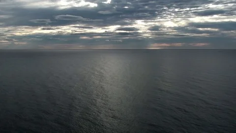 View on a quiet Ocean Stock Footage 75844832