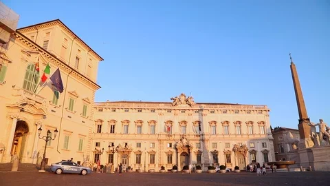 View of Quirinal Square (Piazza del Quirinale), Rome Stock Footage 95976131
