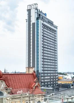 View of Radisson Blu hotel of Riga, Latvia Stock Photos