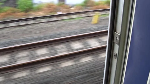 View of a Rail Road From Train Stock Footage 208839551