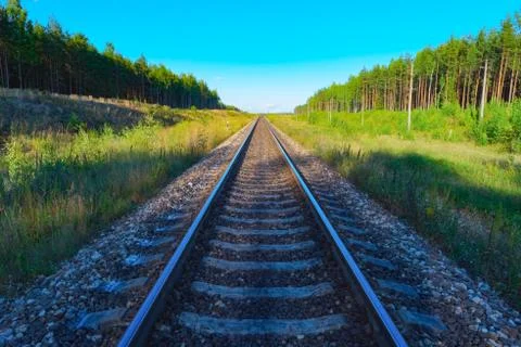 View of railroad track Stock Photos
